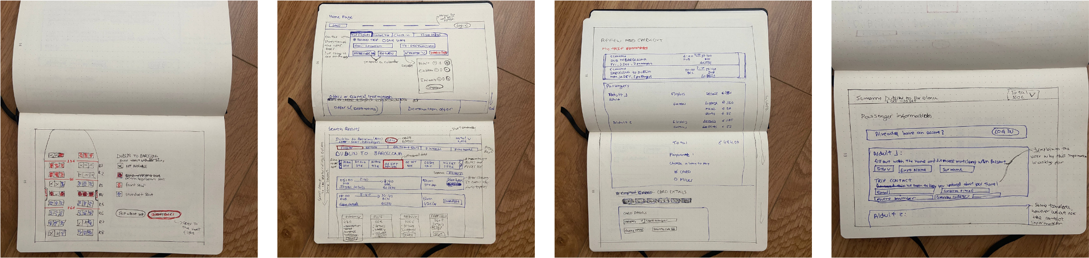 Airline Flight Booking Website - Sketch