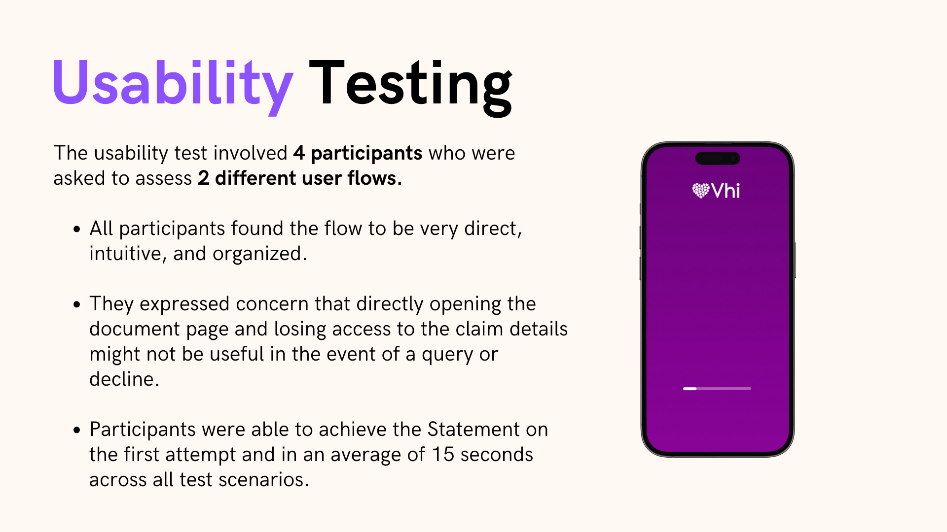 Case Study - VHI App - Usability Test